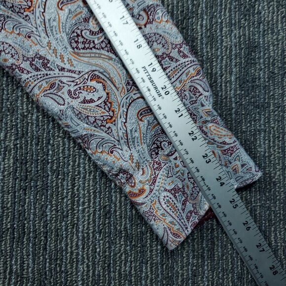 Kilburne & Finch Dress Shirt Mens Size XL White / Red Paisley Cotton Long Sleeve - Picture 12 of 14